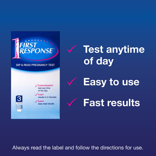 First Response Dip & Read Pregnancy Test - 3 Tests