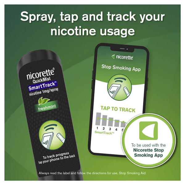 Nicorette QuickMist SmartTrack Mouth Spray Freshmint Duo Pack 2 x 150 Sprays