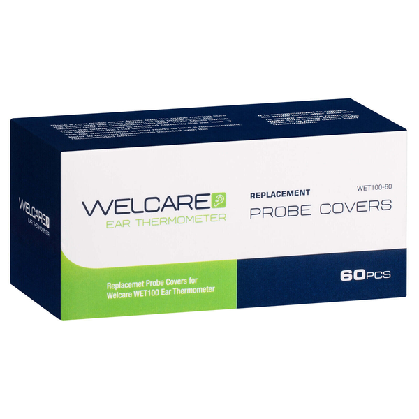 Welcare Ear Thermometer 2 in 1 + Welcare Thermometer Replacement Probe 60 Covers