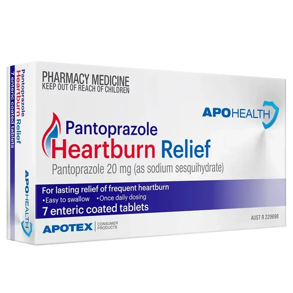 APH Pantoprazole Heartburn Relief 20mg 7 Tablets Same as Somac