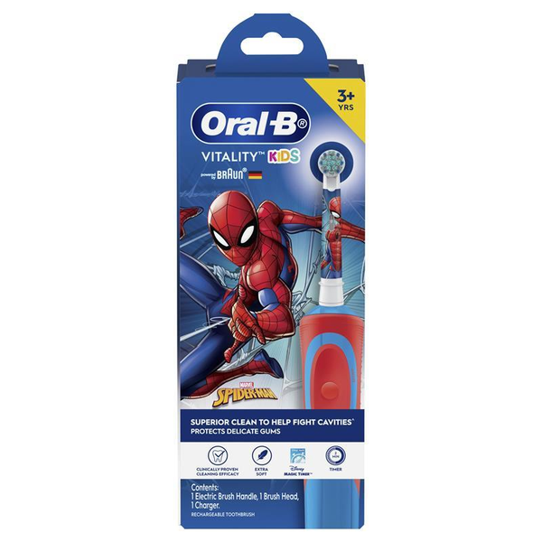 Oral B Vitality Kids Spiderman Electric Toothbrush 1 Pack