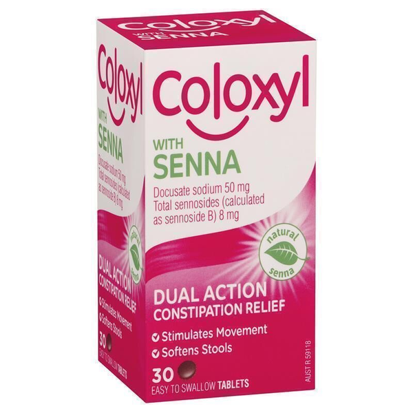 Coloxyl With Senna 30 Tablets
