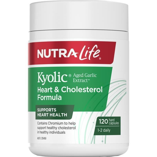 Nutra Life Kyolic Aged Garlic Extract Heart &amp; Cholesterol Formula 120 Capsules