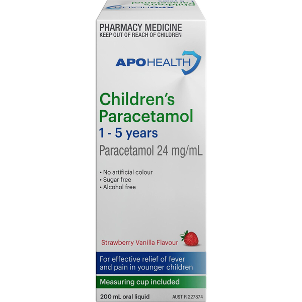 APH Children's Paracetamol 1 To 5 Years 200ml Oral Liquid