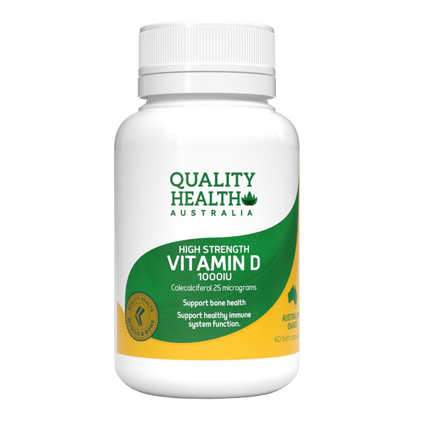 Quality Health High Strength Vitamin D 1000IU 60 Capsules