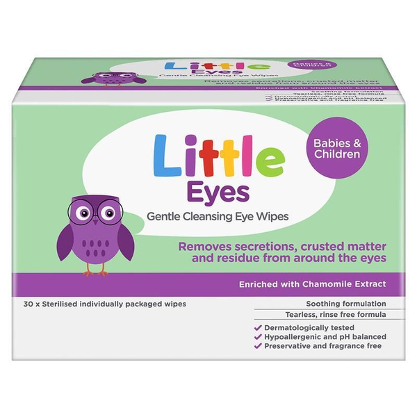 Little Eyes Gentle Cleansing Eye Wipes 30 Wipes