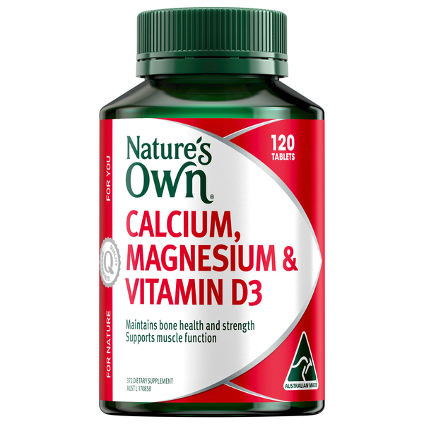 Nature's Own Calcium, Magnesium &amp; Vitamin D3 120 Tablets