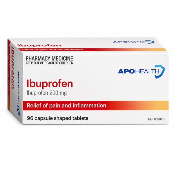 APH Ibuprofen 200mg 96 Capsule shaped Tablets