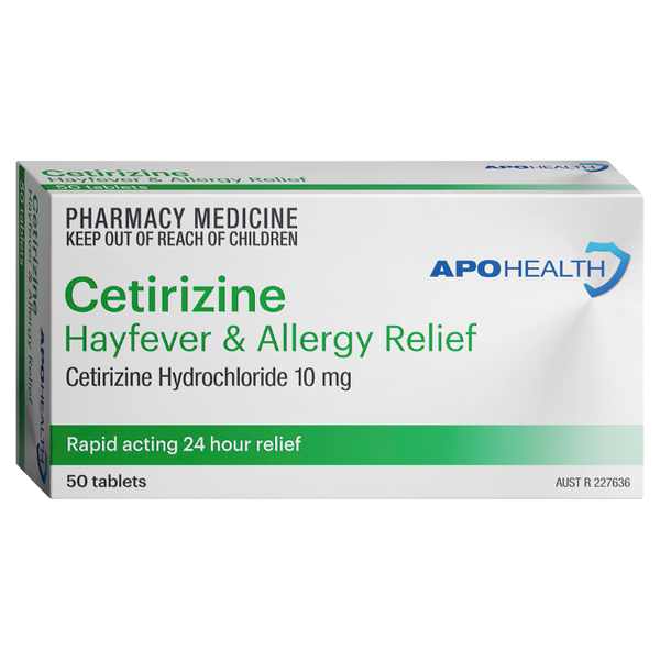 APH Cetirizine Hayfever &amp; Allergy Relief 50 Tablets Same as Zyrtec