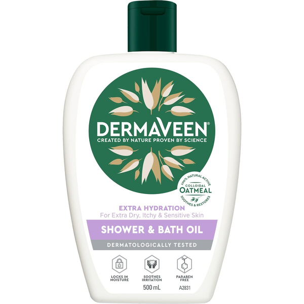 DermaVeen Extra Hydration Shower &amp; Bath Oil 500ml