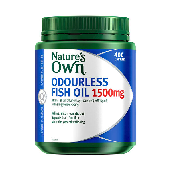 Nature's Own Odourless Fish Oil 1500mg 400 Capsules