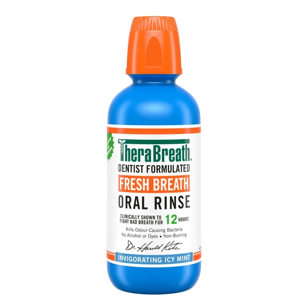 TheraBreath Fresh Breath Oral Rinse Icy Mint 473ml
