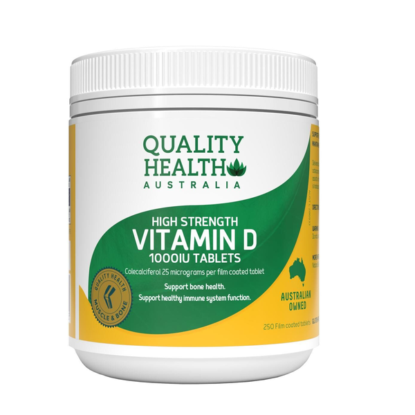 Quality Health High Strength Vitamin D 1000IU 250 Tablets