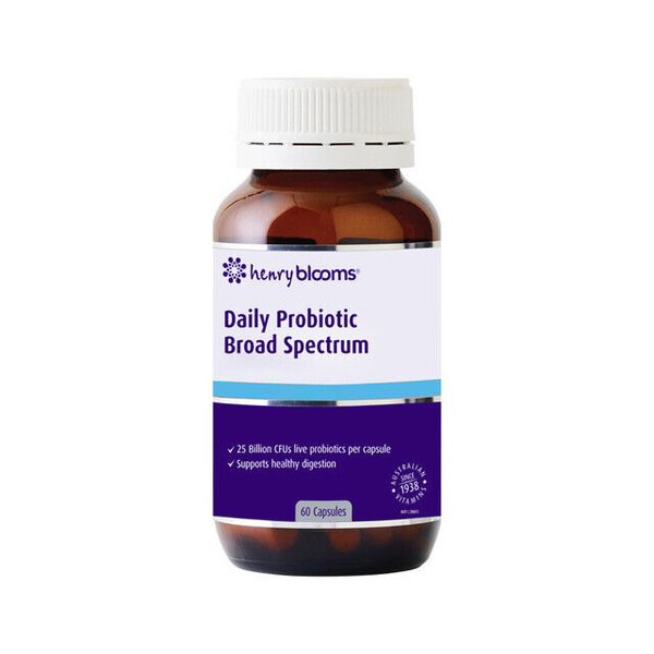 Henry Blooms Daily Broad Spectrum Probiotic 60 Capsules