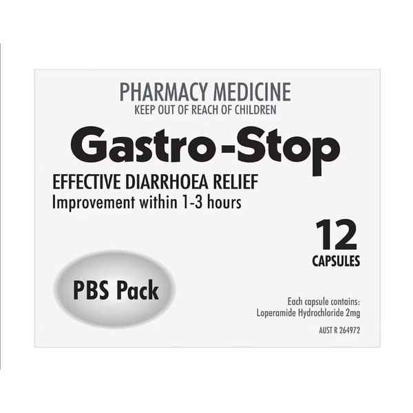 GastroStop 2mg 12 Capsules Same as Imodium