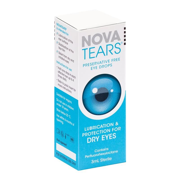 Nova Tears Preservative Free Lubricating Eye Drops 3ml