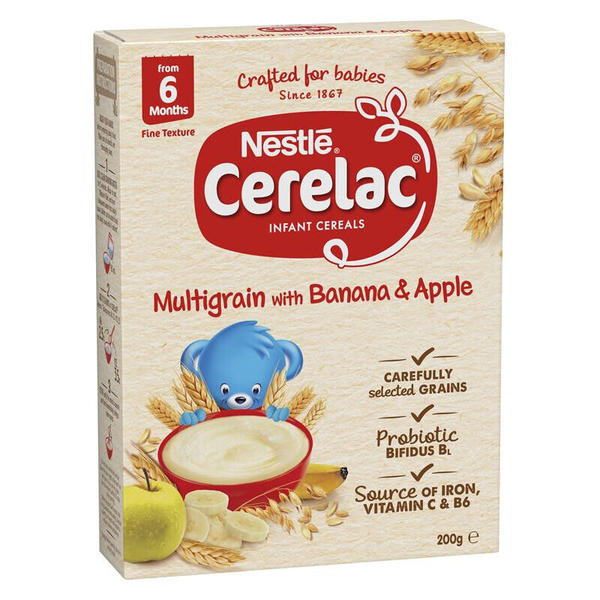 Cerelac Multigrain With Banan &amp; Apple From 6 Months+ 200g