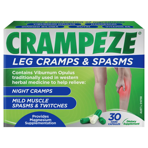 Crampeze Leg Cramps &amp; Spasms 30 Capsules