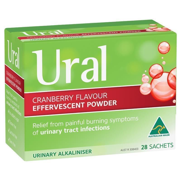 Ural Cranberry Flavour Effervescent 28 Sachets