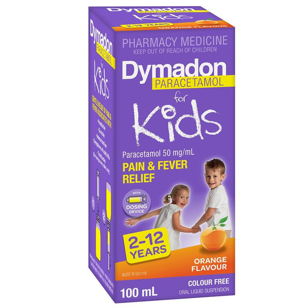 Dymadon For Kids 2 to 12 Years Orange 100ml Suspension