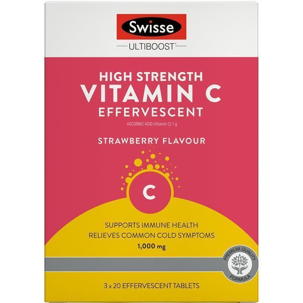 Swisse Ultiboost High Strength Vitamin C Effervescent 60 Tablets