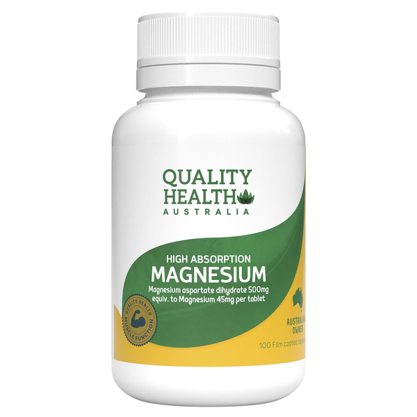 Quality Health High Absorption Magnesium 100 Tablets