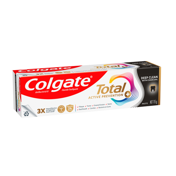Colgate Total Active Prevention Deep Clean With Charcoal Toothpaste 115g