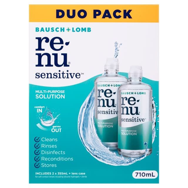 Bausch + Lomb Renu Sensitive Multi-Purpose Duo Pack 2 X 355ml (710ml)