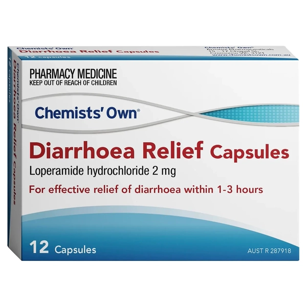Chemists' Own Diarrhoea Relief 12 Capsules Same as Imodium