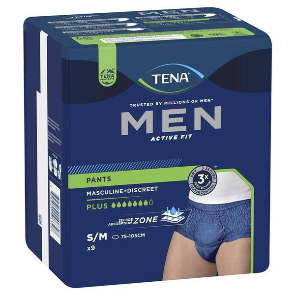 Tena Men Active Fit Pants Plus 9 Pants - S/M