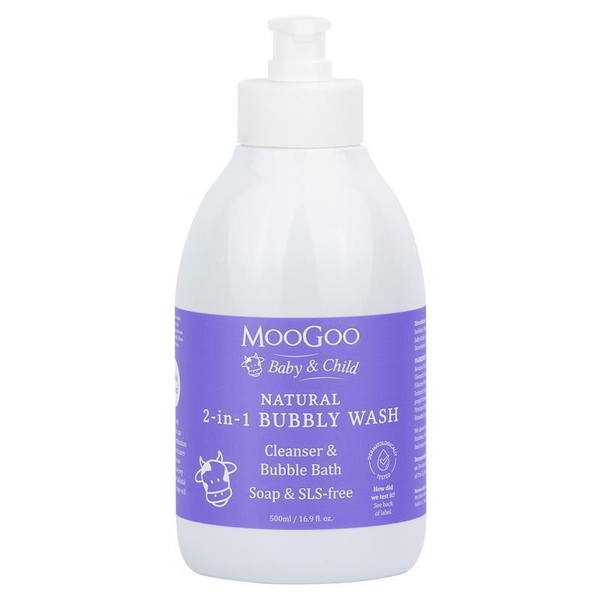 MooGoo Natural 2 in 1 Bubbly Wash 1L