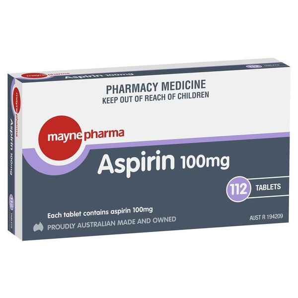 Mayne Pharma Aspirin 100mg 112 Tablets