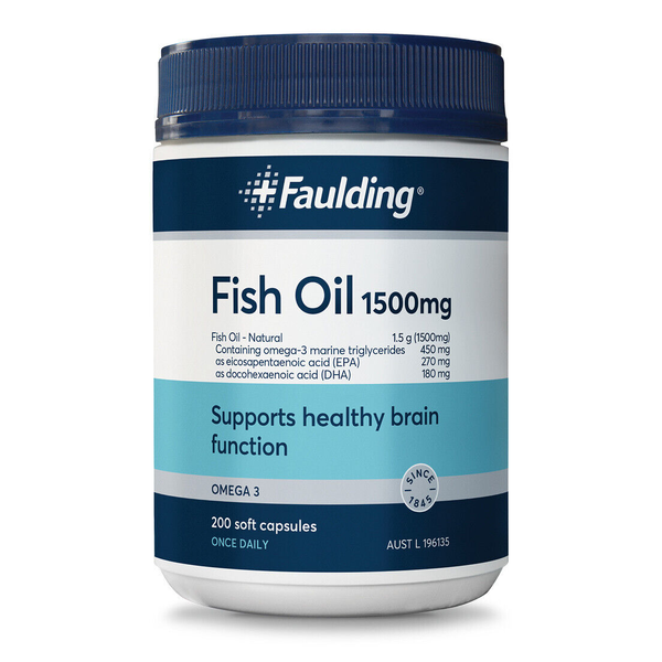 Faulding Fish Oil 1500mg 200 Soft Capsules