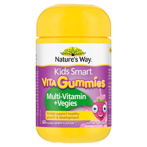 Nature's Way Kids Smart Vita Gummies Multi Vitamin + Vegies 60 Pastilles