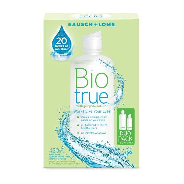 Bausch + Lomb Biotrue Multi-Purpose Duo Pack 300ml + 120ml (420ml)