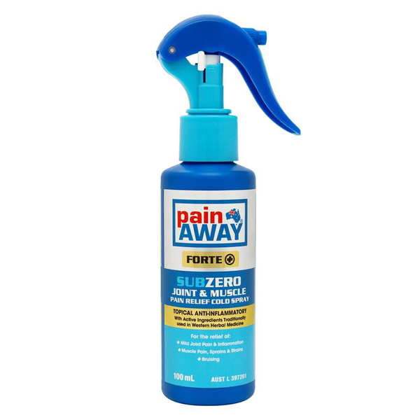 Pain Away Forte+ Sub Zero Joint &amp; Muscle Pain Relief Cold Liquid 100ml Spray