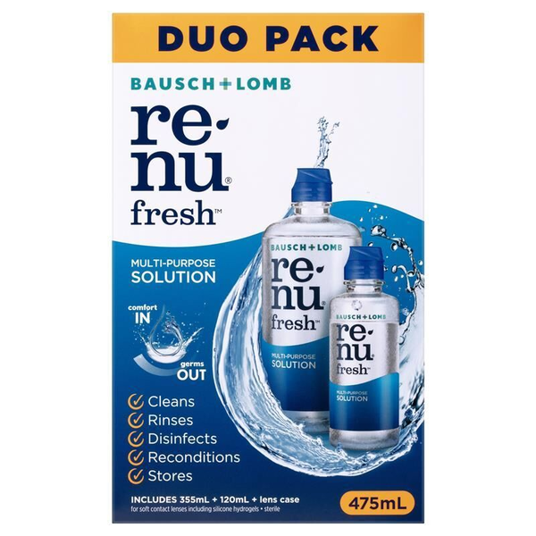 Bausch + Lomb Renu Fresh Multi-Purpose Duo Pack 355ml + 120ml (475ml)