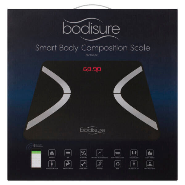 Bodisure Smart Body Composition Scale BBC100-BK --- Black