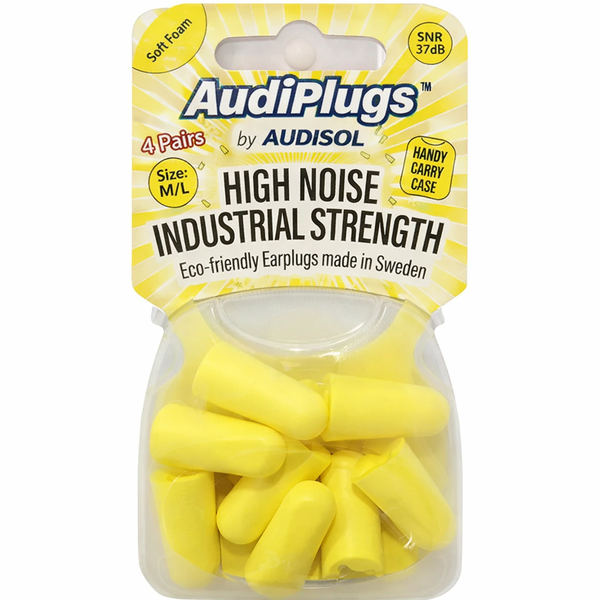 Audiplugs High Noise Industrial Strength Ear Plugs M/L (4 Pairs)