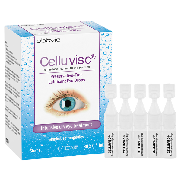 Celluvisc Preservative Free Lubricant Eye Drops 30 x 0.4ml