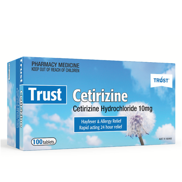 Trust Cetirizine 10mg Antihistamine 100 Tablets Same as Zyrtec