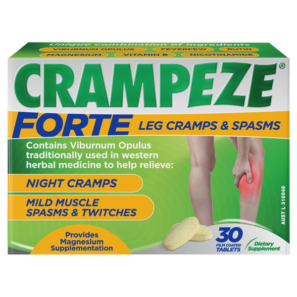 Crampeze Forte Leg Cramps &amp; Spasms 30 Capsules