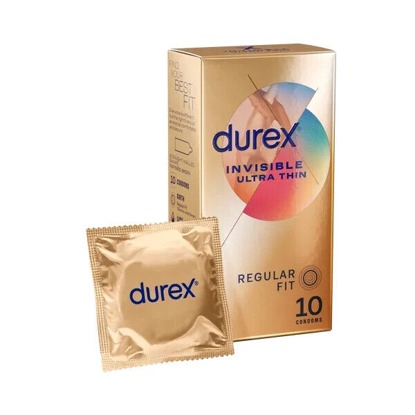 Durex Invisible Ultra Thin Regular Fit 10 Condoms