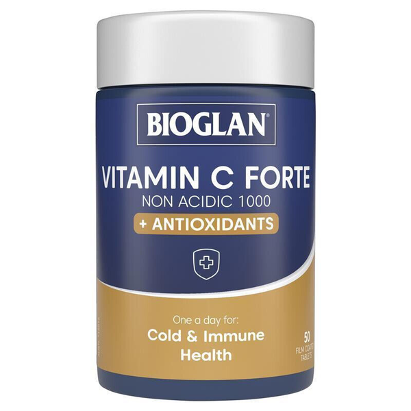 Bioglan Vitamin C Forte Non Acidic 1000mg + Antioxidant 50 Tablets