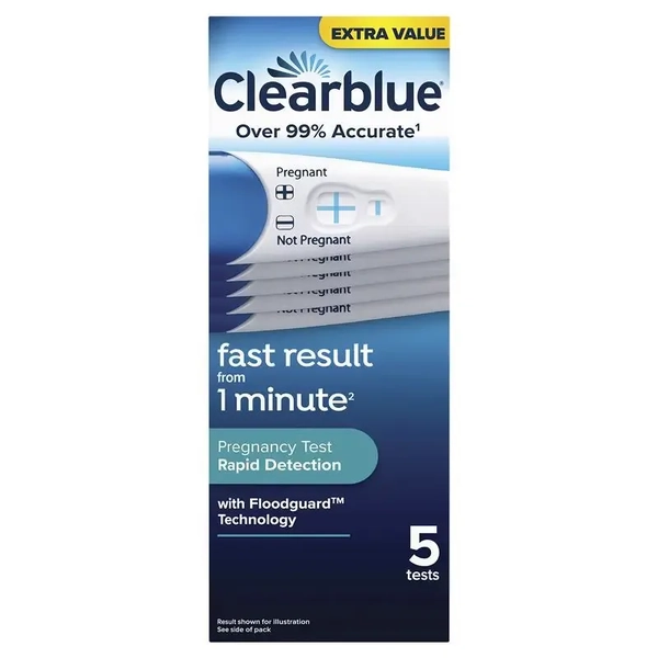 Clearblue Rapid Detection Pregnancy Test - 5 Tests