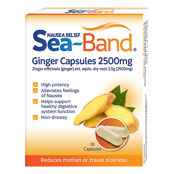 Sea-band Ginger Capsules 2500mg 10 Capsules