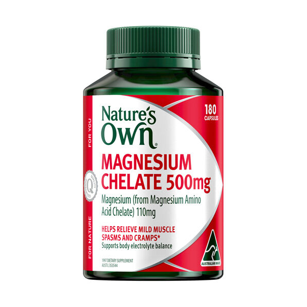 Nature's Own Magnesium Chelate 500mg 180 Capsules