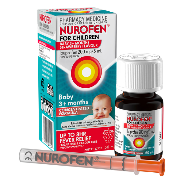 Nurofen For Children Baby 3+ Months Strawberry 50ml