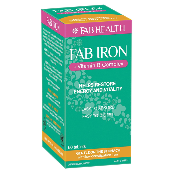 FAB Iron + Vitamin B Complex 60 Tablets