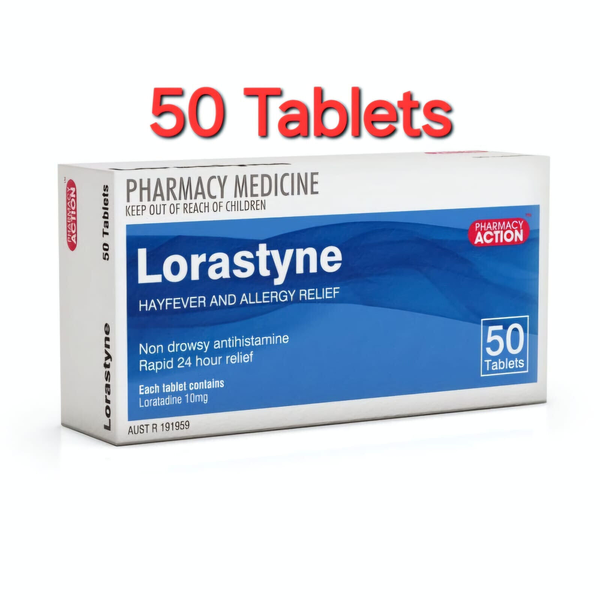 Pharmacy Action Lorastyne 10mg 50 Tablets Same as Claratyne